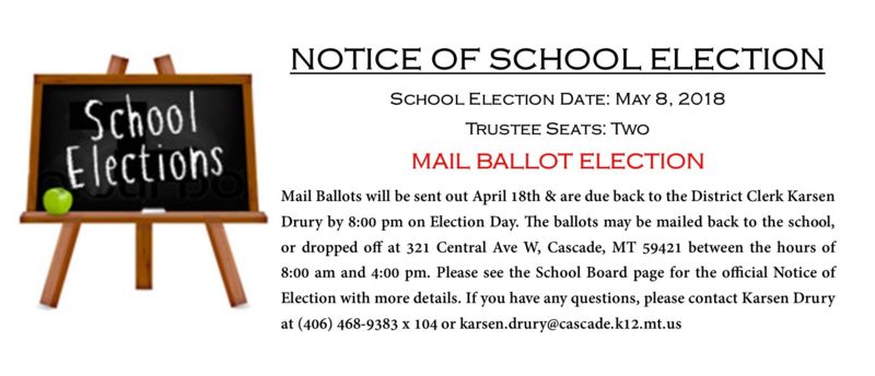 Notice of Election for School Trustees announcement