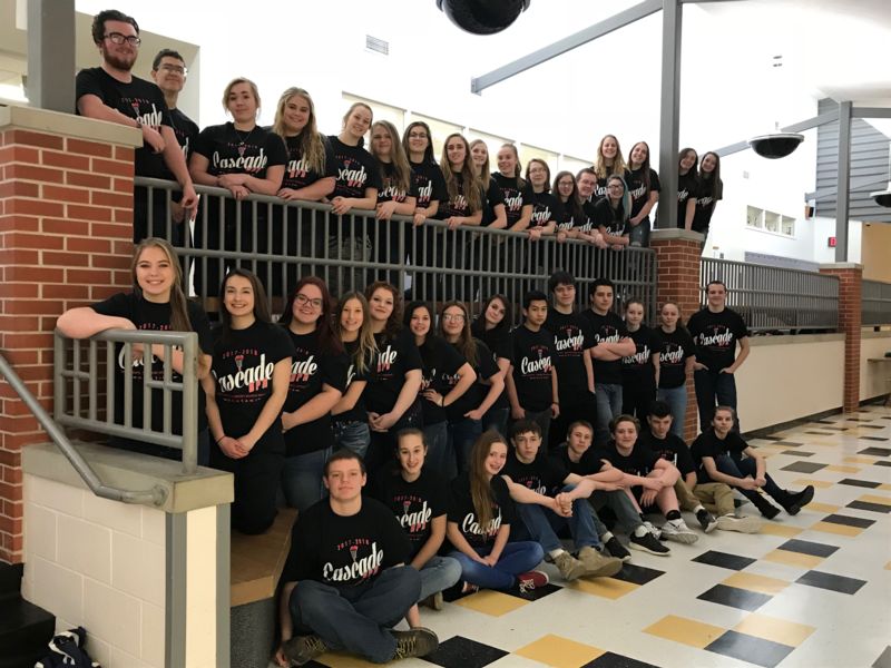 Pic of students in BPA along rail.