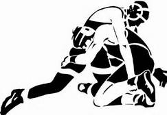 sketch of two wreslters
